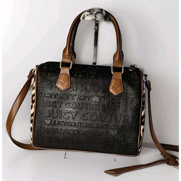 JUICY COUTURE Bag Bestsellers Fame Satchel w/ Crossbody Strap, Black Quilted NWT - Picture 5 of 9